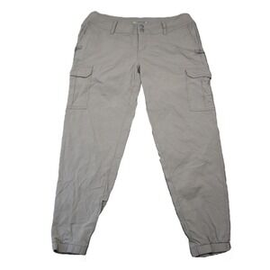 Prana Jogger Cargo Pants 12 Clay Nylon Ripstop Ankle Crop Hiking Outdoor Utility